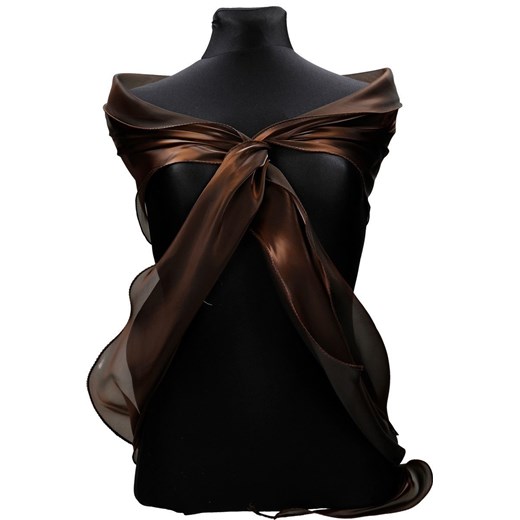 Szal FSZ056 CZEKOLADOWY CIEMNY ze sklepu fokus.pl w kategorii Szaliki i chusty damskie - zdjęcie 186629380