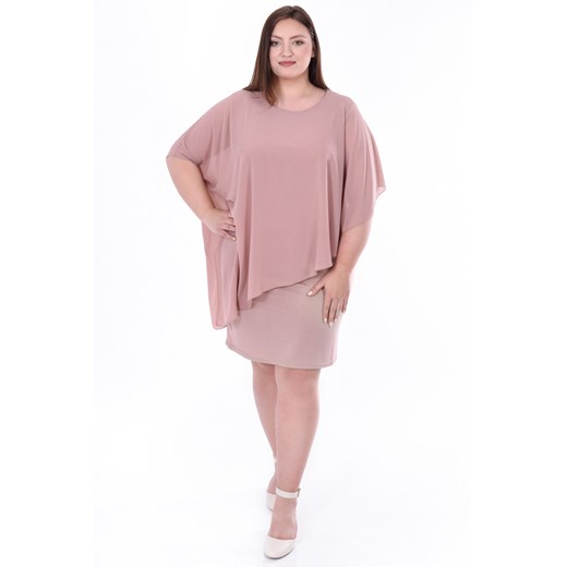 Sukienka FSU1085 BEŻOWY ze sklepu fokus.pl w kategorii Sukienki - zdjęcie 186629714