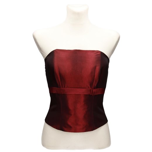 Gorset FGR082  BAKŁAŻAN tafta ze sklepu fokus.pl w kategorii Bluzki damskie - zdjęcie 186629742