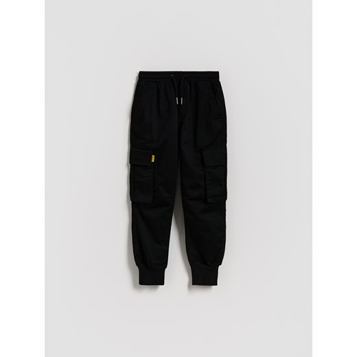 Reserved - Joggery z kieszeniami - czarny ze sklepu Reserved w kategorii Spodnie chłopięce - zdjęcie 186630562