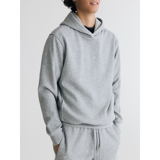 Reserved - Bluza regular z kapturem - jasnoszary Reserved XL Reserved