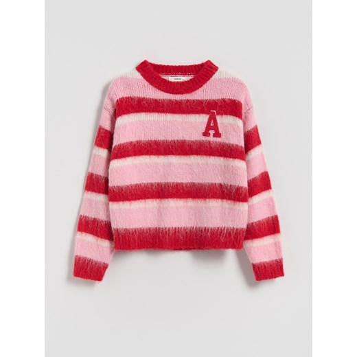 Reserved - Dzianinowy sweter z domieszką wełny - wielobarwny ze sklepu Reserved w kategorii Swetry dziewczęce - zdjęcie 186630702