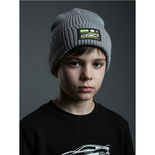 Sinsay - Prążkowana czapka beanie - szary - id: 100FU-90M - marki Sinsay - 186630932 Sinsay - Prążkowana czapka beanie - szary ze sklepu Sinsay w kategorii Czapki dziecięce - zdjęcie 186630932