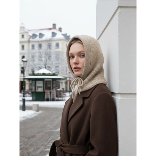 Sinsay - Prążkowana balaclava - beżowy Sinsay One Size Sinsay