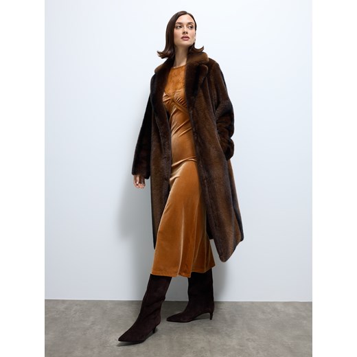 Mohito - Sztuczne futro - ciemnobrązowy Mohito 40 Mohito