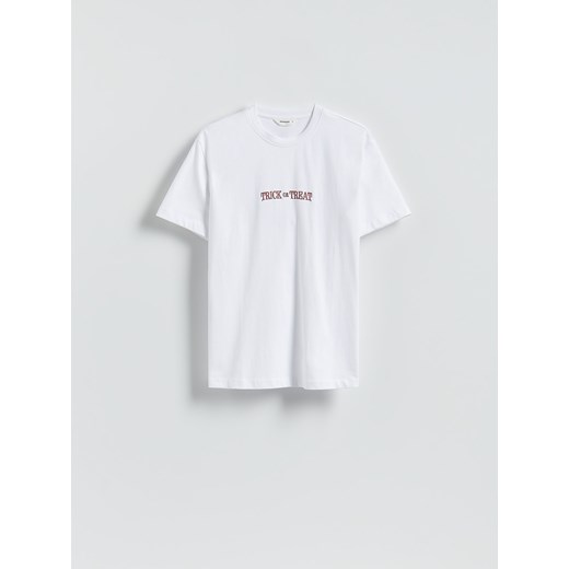 Reserved - T-shirt comfort z nadrukiem - biały ze sklepu Reserved w kategorii T-shirty męskie - zdjęcie 186632452
