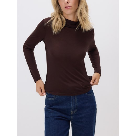 Reserved - Golf z dodatkiem kaszmiru - ciemnobrązowy Reserved XS Reserved