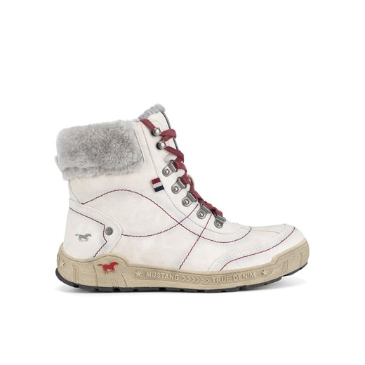 Trzewiki Mustang 1290-607 Biały ze sklepu eobuwie.pl w kategorii Botki - zdjęcie 186633580