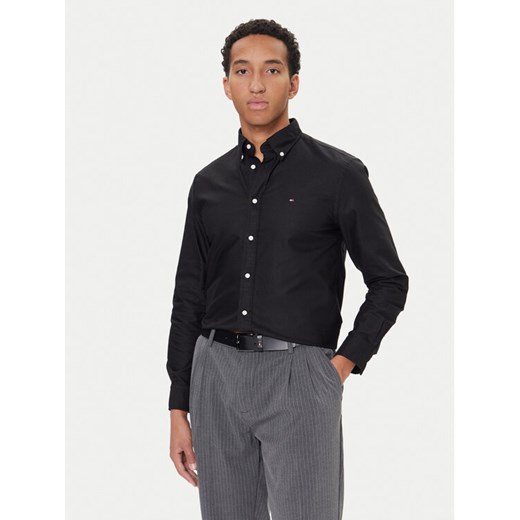 Tommy Hilfiger Koszula Solid Heritage MW0MW35774 Czarny Regular Fit ze sklepu MODIVO w kategorii Koszule męskie - zdjęcie 186633922