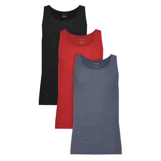 Calvin Klein Underwear Komplet 3 tank topów LV00NB4036 Kolorowy Slim Fit ze sklepu MODIVO w kategorii T-shirty męskie - zdjęcie 186633934