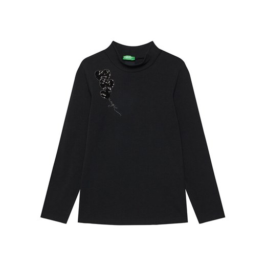 United Colors Of Benetton Golf 3Q8DC10L1 Czarny Regular Fit ze sklepu MODIVO w kategorii Bluzki dziewczęce - zdjęcie 186633972