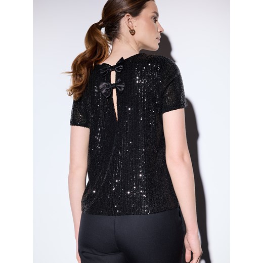 Mohito - Czarna bluzka z ozdobnym tyłem - czarny Mohito XL Mohito