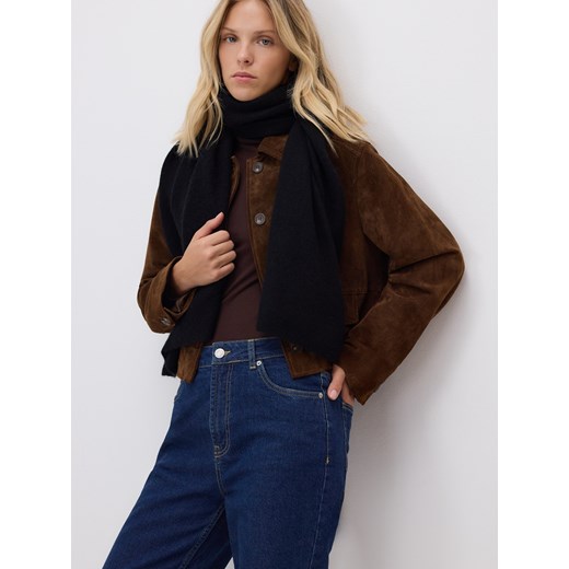 Reserved - Szalik z wełną i kaszmirem - czarny ze sklepu Reserved w kategorii Szaliki i chusty damskie - zdjęcie 186634831