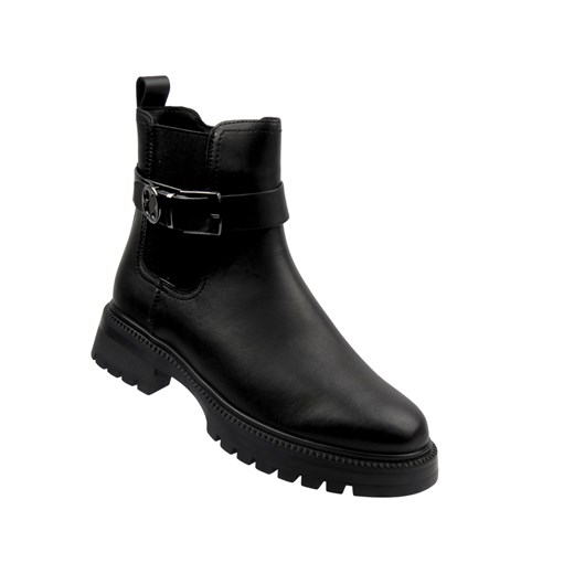 Ocieplane botki damskie - S. Barski MK52-029, czarne ze sklepu ulubioneobuwie w kategorii Botki - zdjęcie 186634931