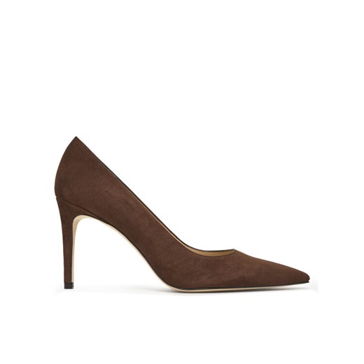 Szpilki Stuart Weitzman Stuart Power 85 SJ948 Brązowy ze sklepu eobuwie.pl w kategorii Czółenka - zdjęcie 186635712