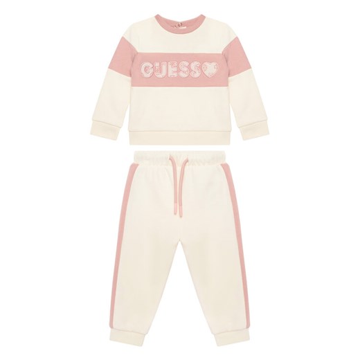 Guess Komplet dresowy A5BG11 KAV34 Écru Regular Fit - id: 0000305452368 - marki Guess - 186636580 Guess Komplet dresowy A5BG11 KAV34 Écru Regular Fit ze sklepu MODIVO w kategorii Komplety niemowlęce - zdjęcie 186636580