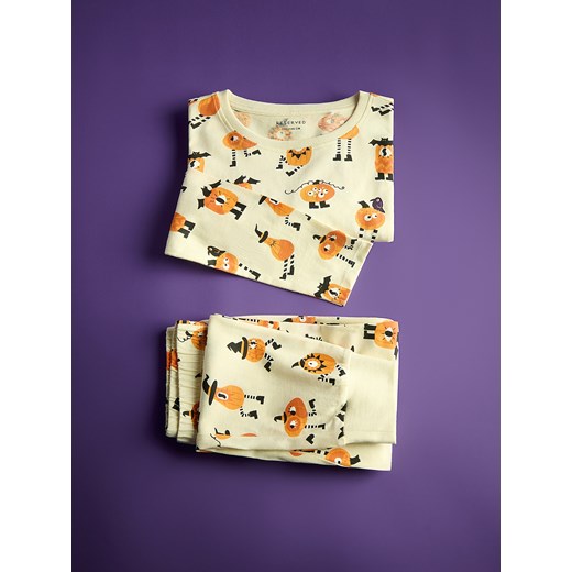 Reserved - Dwuczęściowa piżama - kremowy Reserved 98/104 (2-4 lata) Reserved