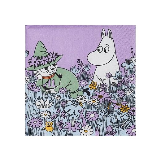 Moomin Serwetki (20 szt.) &quot;Friends Forever&quot; w kolorze fioletowym ze sklepu Limango Polska w kategorii Akcesoria kuchenne - zdjęcie 186638314