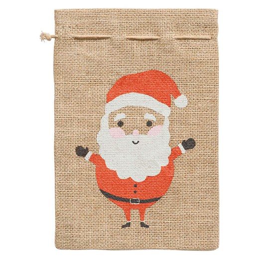 folia PAPER Worek jutowy w kolorze beżowo-czerwonym - 25 x 17 cm ze sklepu Limango Polska w kategorii Zabawki - zdjęcie 186638800