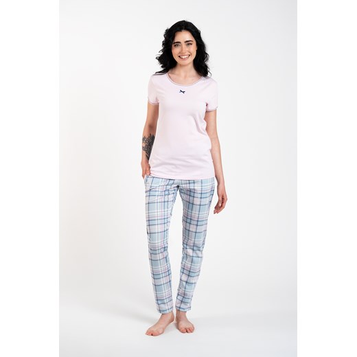 Glamour piżama damska krótki rękaw, długie spodnie ze sklepu italianfashion w kategorii Piżamy damskie - zdjęcie 186640313