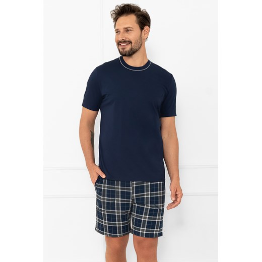 Piżama Italian Fashion Andreas kr.r. kr.sp. granat/druk ze sklepu kontri.pl w kategorii Piżamy damskie - zdjęcie 186640372