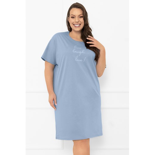 Nocna koszula Italian Fashion Ksara kr.r. stalowy ze sklepu kontri.pl w kategorii Koszule nocne - zdjęcie 186640402