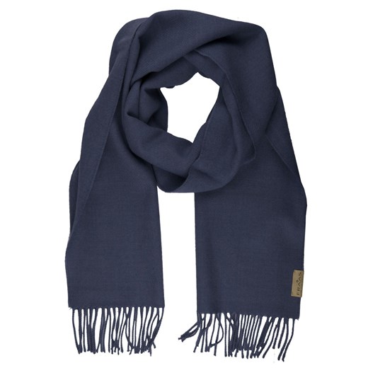 Wełniany Szalik Męski - V. Fraas - Granatowy SZAWLN1370 ze sklepu JegoSzafa.pl w kategorii Szaliki męskie - zdjęcie 186640461