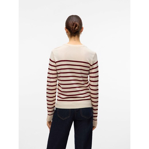 ONLY Sweter w kolorze kremowo-bordowym L wyprzedaż Limango Polska