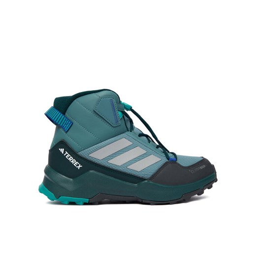 Trekkingi adidas Terrex Ax4r Mid CLIMAWARM+ Hiking JS2923 Zielony ze sklepu eobuwie.pl w kategorii Buty trekkingowe dziecięce - zdjęcie 186641782