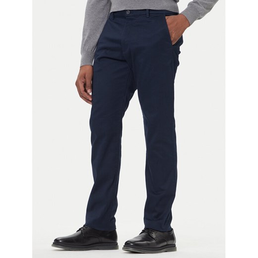 Calvin Klein Chinosy LV040EM633 Granatowy Slim Fit ze sklepu MODIVO w kategorii Spodnie męskie - zdjęcie 186642174