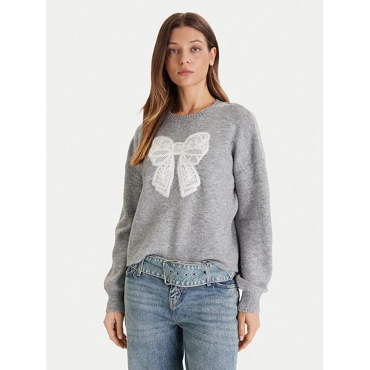 Vero Moda Sweter Ivory 10342072 Szary Regular Fit ze sklepu MODIVO w kategorii Swetry damskie - zdjęcie 186642180