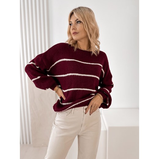 sweter ashbury bordowy one size ze sklepu UBRA w kategorii Swetry damskie - zdjęcie 186643104