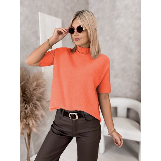 sweter aslan koralowy one size ze sklepu UBRA w kategorii Swetry damskie - zdjęcie 186643183