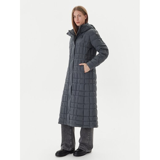 Blauer Płaszcz zimowy Impermeabile 25WBLDK03230 Szary Regular Fit ze sklepu MODIVO w kategorii Płaszcze damskie - zdjęcie 186644511