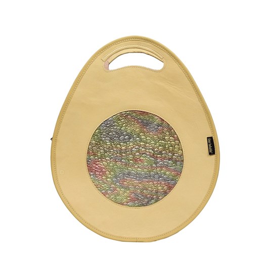 żółta torebka damska skórzana z funkcją plecaka Poly ze sklepu Słoń Torbalski w kategorii Torby Shopper bag - zdjęcie 186644633