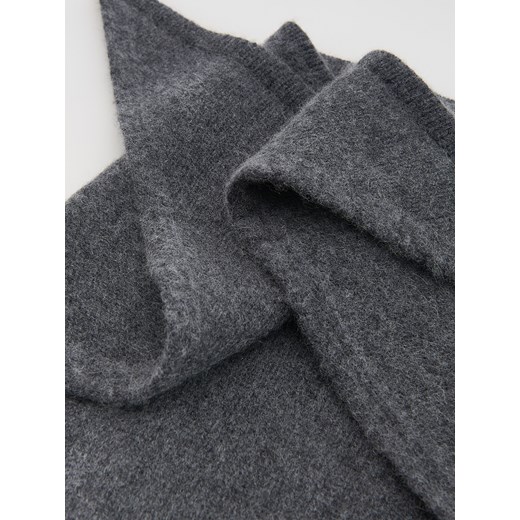 Reserved - Szal z wełną i kaszmirem - ciemnoszary Reserved ONE SIZE Reserved