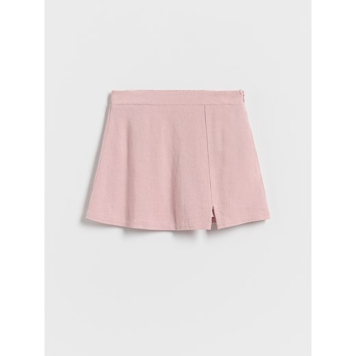 Reserved - Spódnico-szorty z lnem - brudny róż - id: 397DA-39X - marki Reserved - 186646324 Reserved - Spódnico-szorty z lnem - brudny róż ze sklepu Reserved w kategorii Spodenki dziewczęce - zdjęcie 186646324