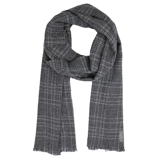 Szalik z Kaszmiru, Szary w Kratkę, Delikatny, Miękki, Ciepły, Męski -V. Fraas SZAWLN1137 ze sklepu JegoSzafa.pl w kategorii Szaliki męskie - zdjęcie 186646574