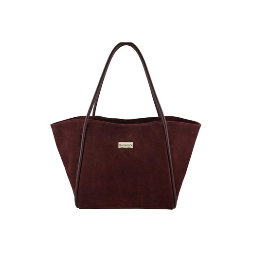 Barberinis - torebka duża zamszowa na ramię - Bordowa ze sklepu butyolivier w kategorii Torby Shopper bag - zdjęcie 186646794