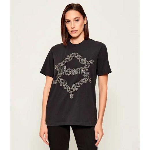 All Saints T-shirt Drip Embellished Boyfriend | Oversize fit ze sklepu Gomez Fashion Store w kategorii Bluzki damskie - zdjęcie 186647002