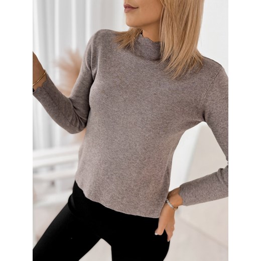 sweter loxley ciemnobeżowy one size ONE SIZE UBRA