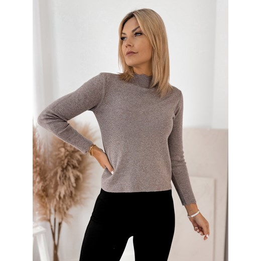 sweter loxley ciemnobeżowy one size ONE SIZE UBRA