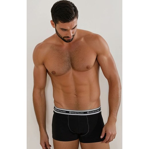 Bokserki męskie bawełniane czarne 9000 Sergio Tacchini, Kolor czarny, Rozmiar S, Sergio Tacchini ze sklepu Intymna w kategorii Majtki męskie - zdjęcie 186648814