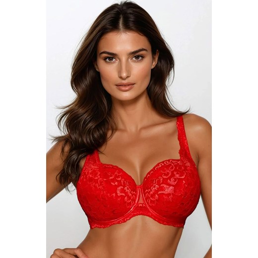 Czerwony koronkowy biustonosz push-up Maisa V-7591, Kolor czerwony, Rozmiar 65C, Axami ze sklepu Intymna w kategorii Biustonosze - zdjęcie 186648893
