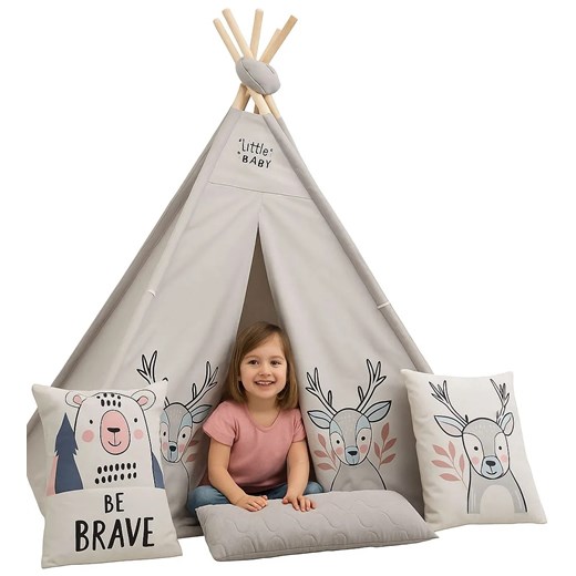Szare tipi dla dziecka K1-H29 ze sklepu Edinos.pl w kategorii Tekstylia dziecięce - zdjęcie 186649692