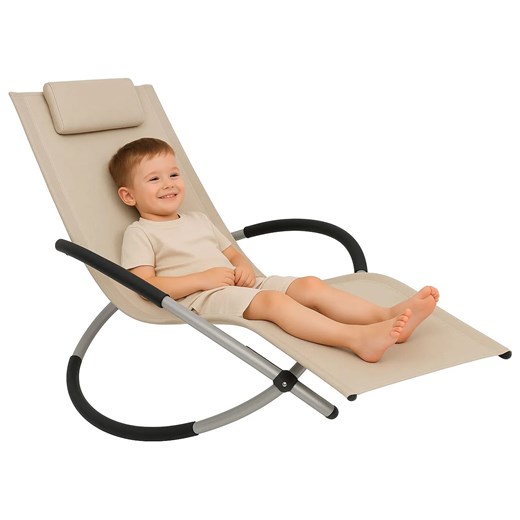 Kremowy grawitacyjny leżak dla dzieci Z3-S65 ze sklepu Edinos.pl w kategorii Meble dziecięce - zdjęcie 186649693