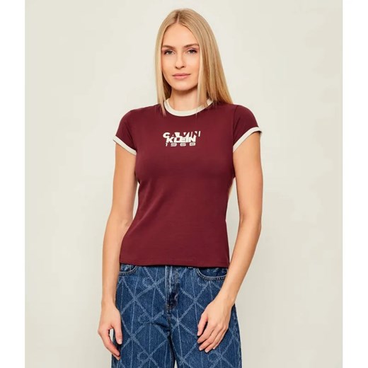 Calvin Klein Jeans T-shirt | Slim Fit ze sklepu Gomez Fashion Store w kategorii Bluzki damskie - zdjęcie 186649924
