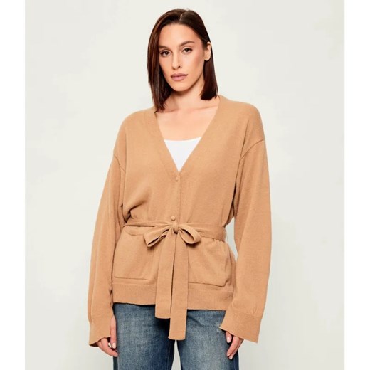 AKEP Wełniany kardigan | Loose fit | z dodatkiem kaszmiru ze sklepu Gomez Fashion Store w kategorii Swetry damskie - zdjęcie 186649933