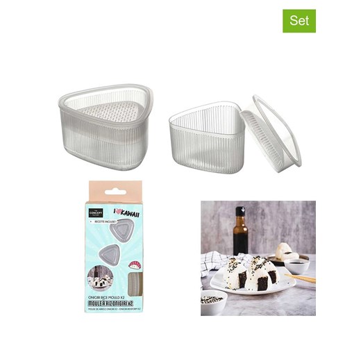COOK CONCEPT Formy (2 szt.) na kulki ryżowe - 4,4 x 7,5 x 4,4 cm ze sklepu Limango Polska w kategorii Akcesoria kuchenne - zdjęcie 186651201