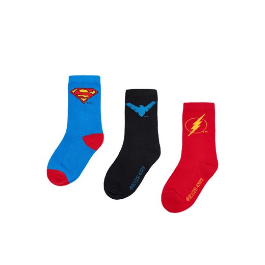 Skarpety długie Superman CEO-ACCCS-AW25-228WBDC(3-PACK) Czerwony ze sklepu eobuwie.pl w kategorii Skarpetki dziecięce - zdjęcie 186652571